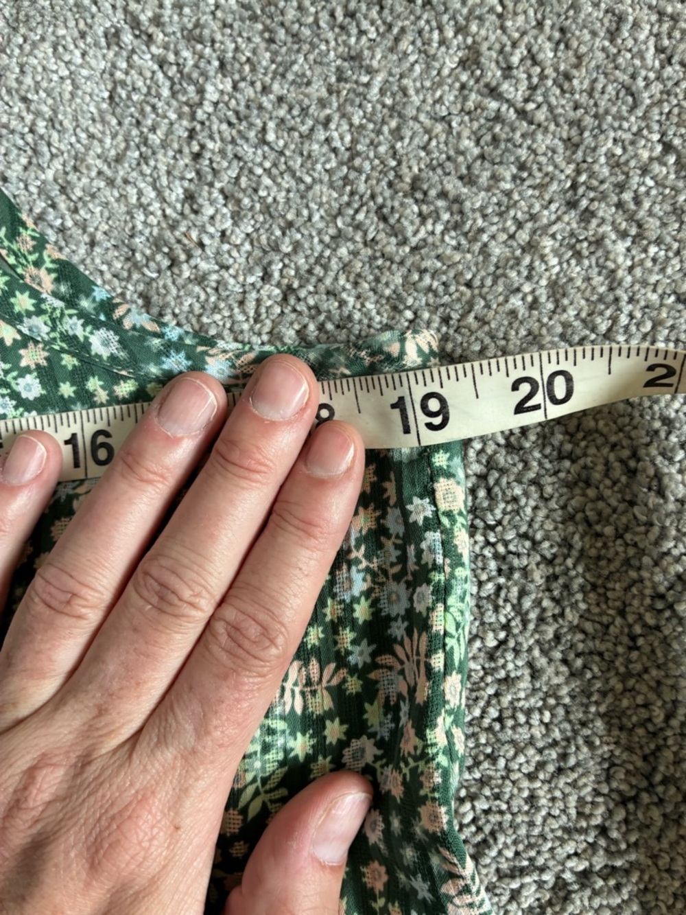 Green Floral Midi Sundress - Lightweight Women's dress- Carve Designs - Picture 9 of 11
